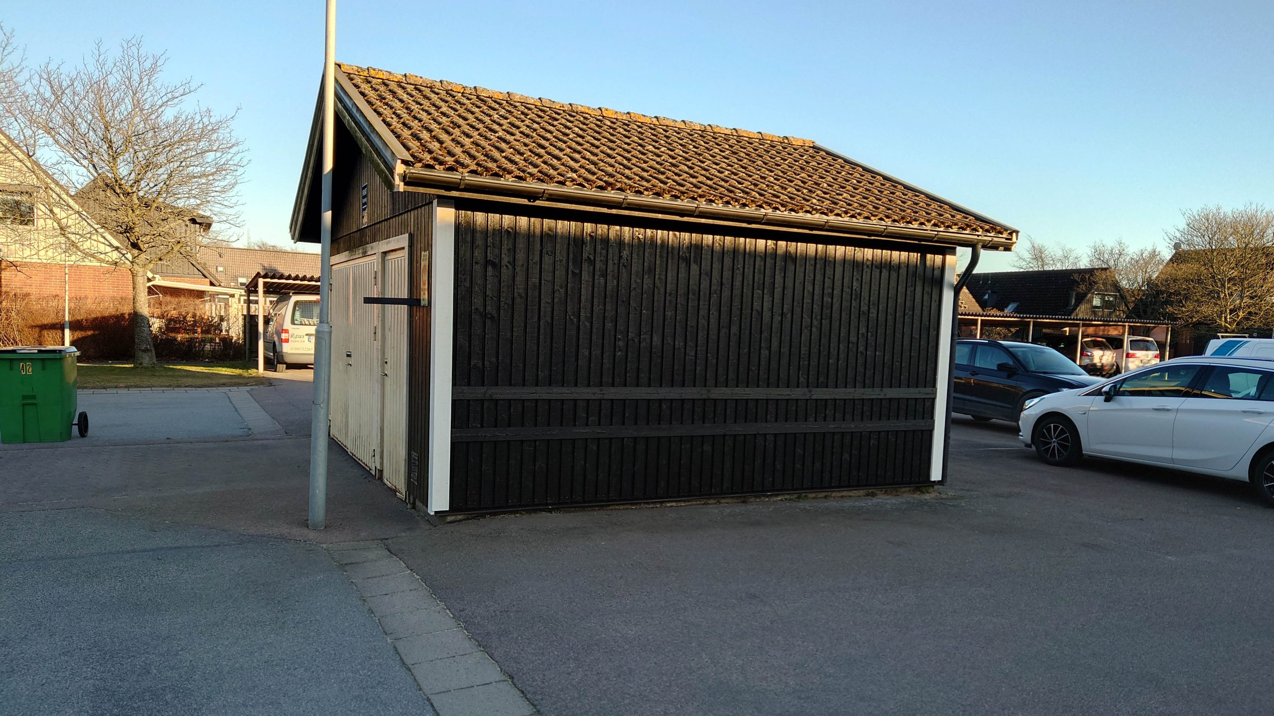 Fasadrenovering av förråd på Råå